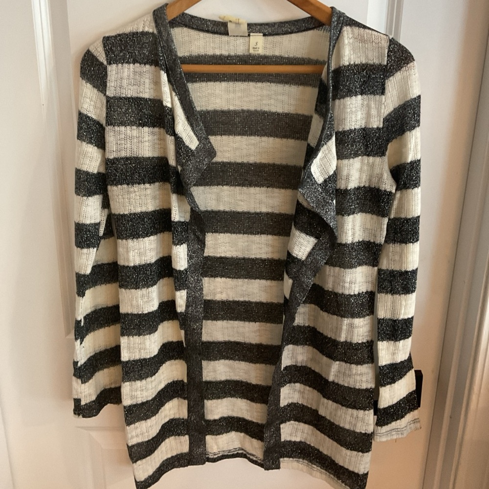 Needle & Thread - Striped Open-Front Cardigan Sweater - Ladies Size Small